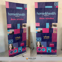 Banner Roll Up em Tecido para Evento e Boas Vindas 